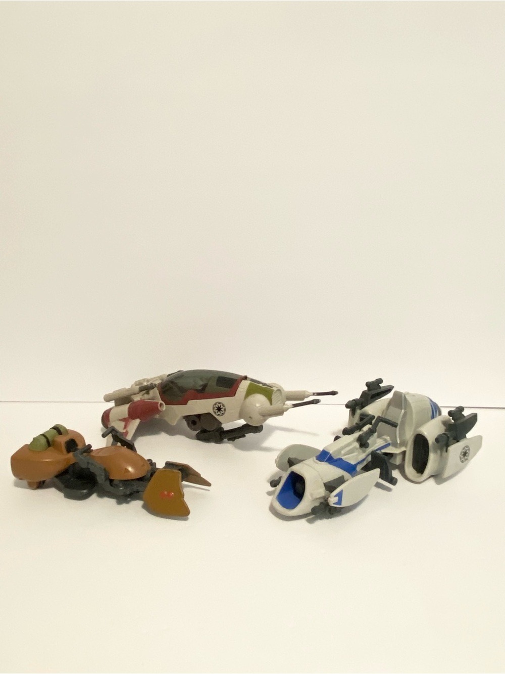 Star Wars The Clone Wars Republic Attack Dropship Jedi Force Bike Speeder Lot